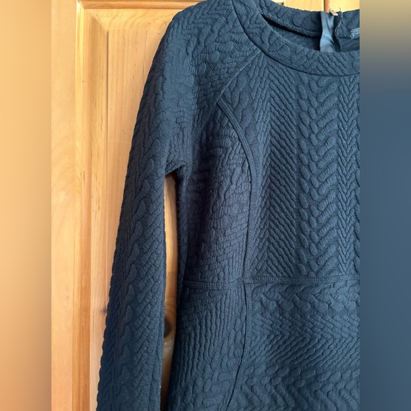 Prana Macee Dress Black Cable Textured Long Sleeve Size Small - Picture 3 of 8